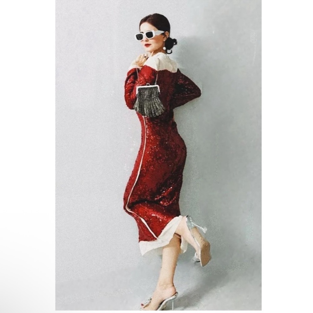 ZARA SEQUIN CHIFFON DRESS ZW COLLECTION - Picture 7 of 12
